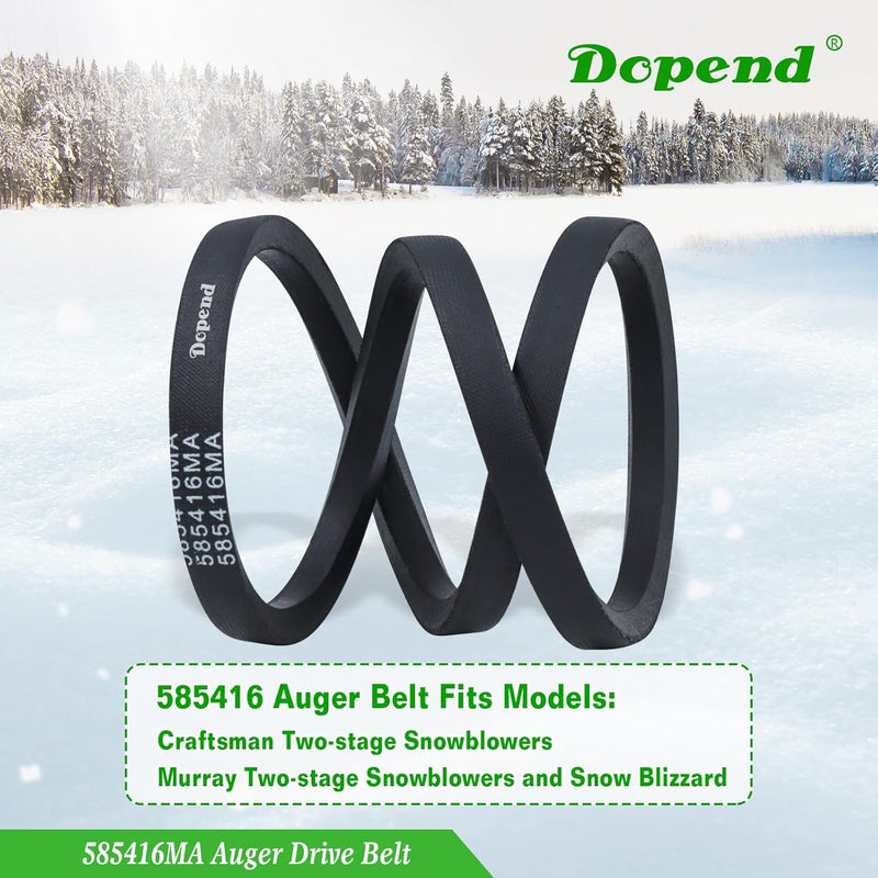Dopend 585416MA Auger Drive Belt 1/2’’ x 38’’ for Craftsman, MTD, Murray Snowblower Parts, Replaces 585416MA, 585416 Auger Belt - Image 5